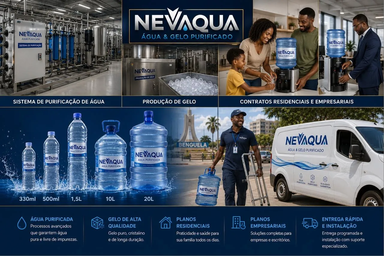 Soluções empresariais NEVAQUA — produção, entrega e contratos