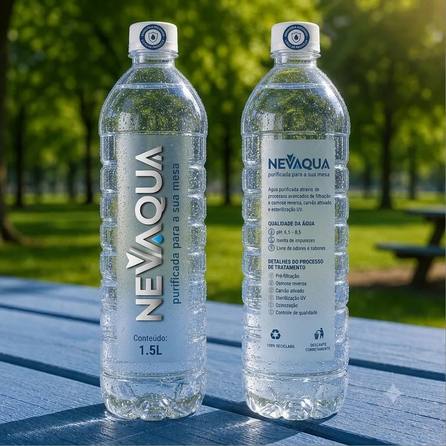 Garrafa de água purificada NEVAQUA 1,5 litros