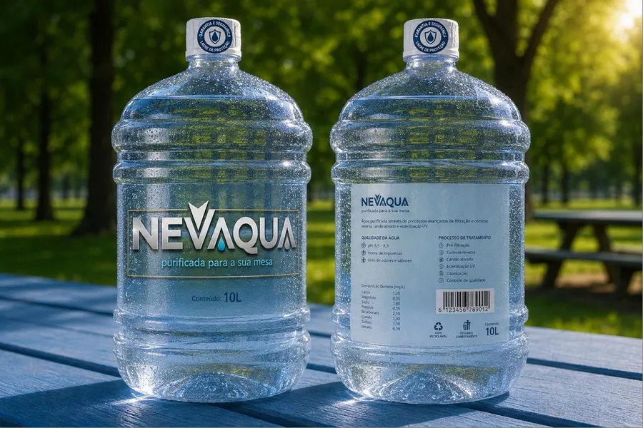 Garrafão de água purificada NEVAQUA 10 litros