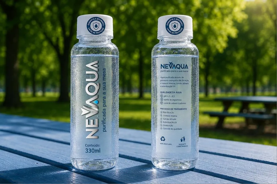 Garrafa de água purificada NEVAQUA 330ml