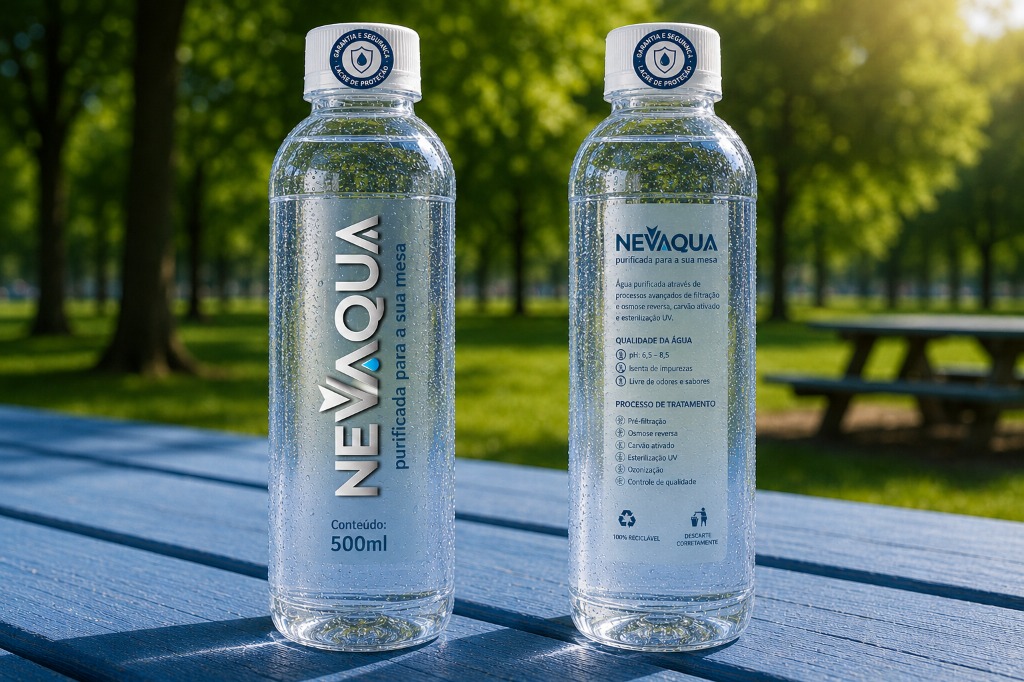 Garrafa de água purificada NEVAQUA 500ml