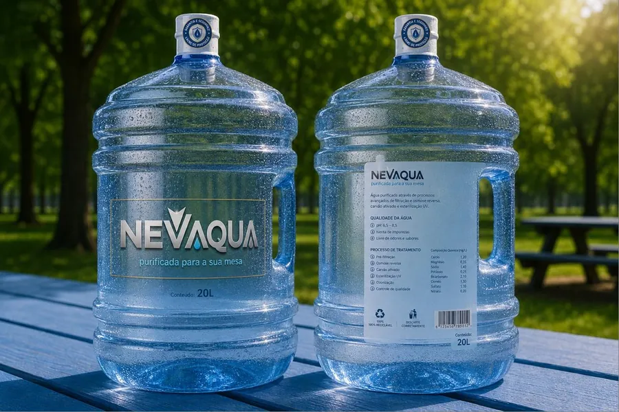 Garrafão de água purificada NEVAQUA 20 litros