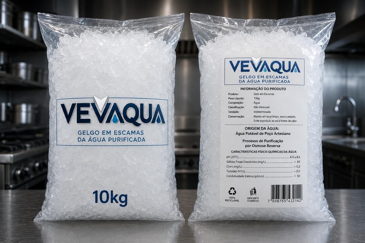 Saco de gelo em escamas NEVAQUA 10kg