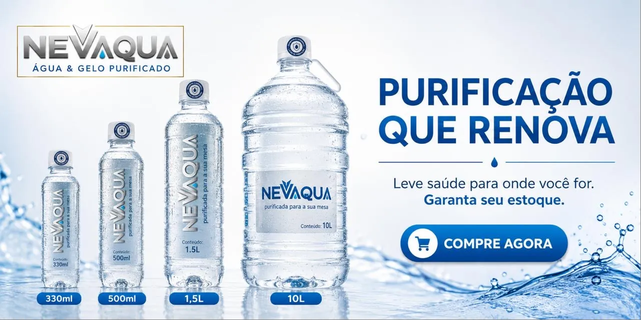 Garrafas NEVAQUA em diferentes tamanhos